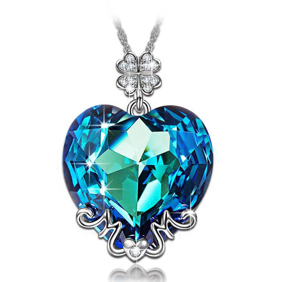 Light Blue Heart Shaped Clover 