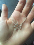 Organic Chemist Hollow Pendant Necklace Silver Plated Pear Iphigenia