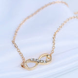 Italian Infinity Necklace 14K Gold or Silver Plated Pear Iphigenia