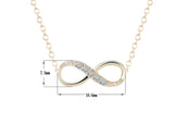 Italian Infinity Necklace 14K Gold or Silver Plated Pear Iphigenia