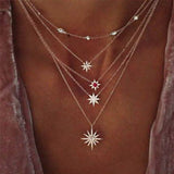 Celestial Stars in the Sky Necklace in 14K Gold Plated Pear Iphigenia