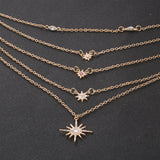 Celestial Stars in the Sky Necklace in 14K Gold Plated Pear Iphigenia