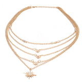 Celestial Stars in the Sky Necklace in 14K Gold Plated Pear Iphigenia