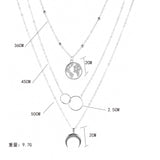 3 Piece Globe Necklace 18K Gold Plated Pear Iphigenia