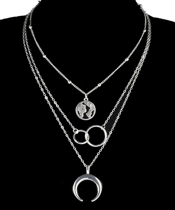 3 Piece Globe Necklace 18K Gold Plated Pear Iphigenia