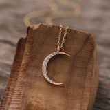 3 Piece Celestial Pave Necklace with Crystals 18K Gold Plated
