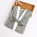 Cotton Waffle Kimono Couples Bathrobe