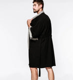 Cotton Waffle Kimono Couples Bathrobe