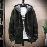 Men's Hooded Plaid Zipped Up Jacket