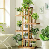 6 Tier Wooden Plant Home Decor Stand Yellow Pandora