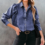 Retro Denim Top Silver Sam