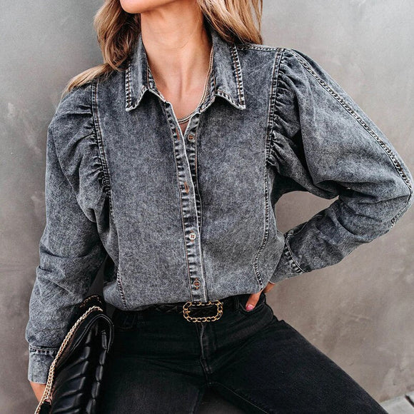Retro Denim Top