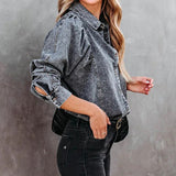 Retro Denim Top Silver Sam