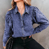 Retro Denim Top Silver Sam