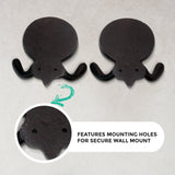 Set of 2 His and Hers Towel Hooks, 5.8"