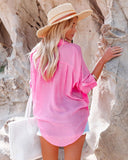 Stylish Thin Button Blouse Silver Sam