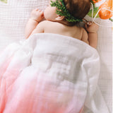 Petal - Organic Swaddle Blanket Blue Thalassa