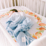 Sky - Organic Swaddle Blanket Blue Thalassa