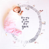 Petal - Organic Swaddle Blanket Blue Thalassa