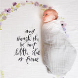 Grey Stone - Organic Swaddle Blanket Blue Thalassa