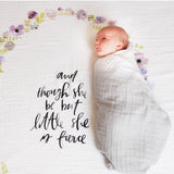 Lavender Blooms - Organic Swaddle Blanket Blue Thalassa