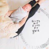 Grey Stone - Organic Swaddle Blanket Blue Thalassa