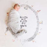 Grey Stone - Organic Swaddle Blanket Blue Thalassa