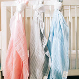 Grey Stone - Organic Swaddle Blanket Blue Thalassa