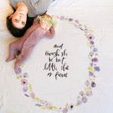 Lavender Blooms - Organic Swaddle Blanket Blue Thalassa