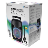 IQ Sound 15" Portable Bluetooth Speaker with True Wireless Stereo