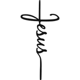 Jesus Cross - Metal Wall Art Malachite