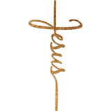 Jesus Cross - Metal Wall Art Malachite