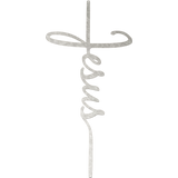 Jesus Cross - Metal Wall Art Malachite