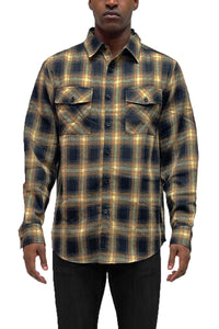 FLANNEL CHECKERED PRINT LONG SLEEVE SHIRT