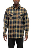 FLANNEL CHECKERED PRINT LONG SLEEVE SHIRT