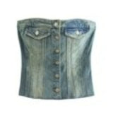 Strapless Denim Top Silver Sam