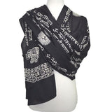 OMSutra Karma Mantra Yoga Prayer Shawl Alabaster