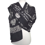 OMSutra Karma Mantra Yoga Prayer Shawl Alabaster