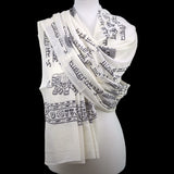 OMSutra Karma Mantra Yoga Prayer Shawl Alabaster
