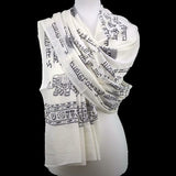 OMSutra Karma Mantra Yoga Prayer Shawl Alabaster