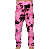 AnnLoren Baby Toddler Big Girls Boutique Black and Pink Tie Dye