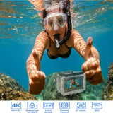 4K Waterproof All Digital UHD WiFi Camera with RF Remote & Accessories Salmon Lucky