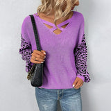 Leopard Print Knitted Sweaters
