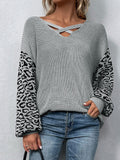 Leopard Print Knitted Sweaters