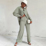 Loose Stripe Shirt & Pants Set