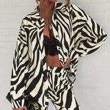 Loose Stripe Shirt & Pants Set
