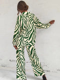 Loose Stripe Shirt & Pants Set