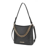 Bizzy Faux Crocodile Embossed Vegan Leather Women Shoulder Bag