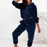Hooded Long Sleeve Sweatshirt & Drawstring Shorts Set
