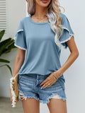 Tulip Sleeve Tassel Blouse Silver Sam